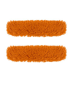 1-SOGA 2X 60x12 Orange Microfiber Flat Mop Floor Cleaning Pads Rotating Dust Remover