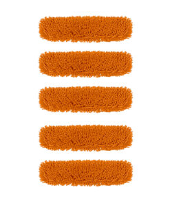 1-SOGA 5X 60x12 Orange Microfiber Flat Mop Floor Cleaning Pads Rotating Dust Remover