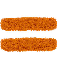 1-SOGA 2X 80x12 Orange Microfiber Flat Mop Floor Cleaning Pads Rotating Dust Remover