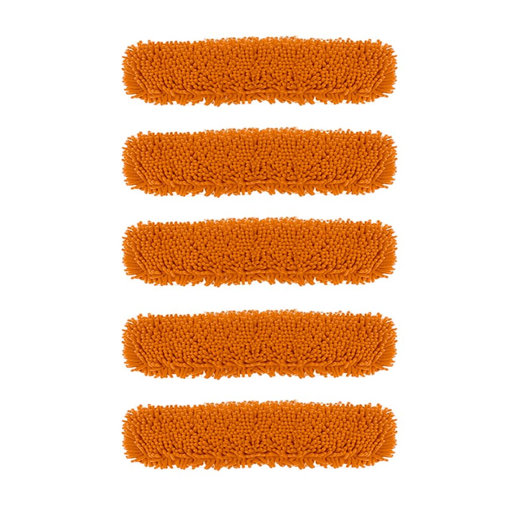 1-SOGA 5X 80x12 Orange Microfiber Flat Mop Floor Cleaning Pads Rotating Dust Remover