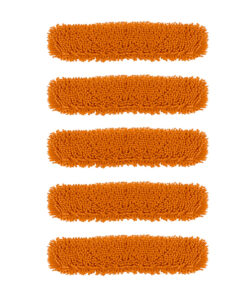 1-SOGA 5X 80x12 Orange Microfiber Flat Mop Floor Cleaning Pads Rotating Dust Remover