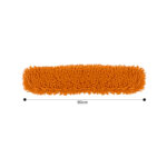 6-SOGA 5X 80x12 Orange Microfiber Flat Mop Floor Cleaning Pads Rotating Dust Remover