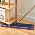 2-SOGA 3X 90x22 Purple Microfiber Flat Mop Floor Cleaning Pads Rotating Dust Remover