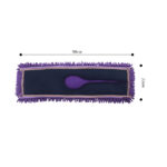 5-SOGA 3X 90x22 Purple Microfiber Flat Mop Floor Cleaning Pads Rotating Dust Remover