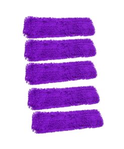 1-SOGA 5X 90x22 Purple Microfiber Flat Mop Floor Cleaning Pads Rotating Dust Remover