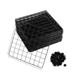 6-SOGA Black Portable 6-Cube 3 Column Storage Organiser Foldable DIY Modular Grid Space Saving Shelf