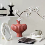 2-SOGA 2X 28X30cm Large Ornament Vases Countertop Decoration Accessories Porch Crafts Home Decor