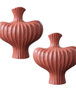 1-SOGA 2X 28X30cm Large Ornament Vases Countertop Decoration Accessories Porch Crafts Home Decor