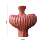 5-SOGA 2X 28X30cm Large Ornament Vases Countertop Decoration Accessories Porch Crafts Home Decor