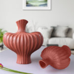 7-SOGA 2X 28X30cm Large Ornament Vases Countertop Decoration Accessories Porch Crafts Home Decor