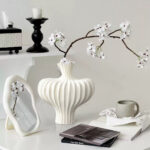 2-SOGA 28X30cm Large Ornament Vases Countertop Decoration Accessories Porch Crafts Home Decor