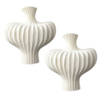 1-SOGA 2X 28X30cm Large Ornament Vases Countertop Decoration Accessories Porch Crafts Home Decor