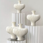 3-SOGA 2X 28X30cm Large Ornament Vases Countertop Decoration Accessories Porch Crafts Home Decor