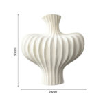 5-SOGA 2X 28X30cm Large Ornament Vases Countertop Decoration Accessories Porch Crafts Home Decor