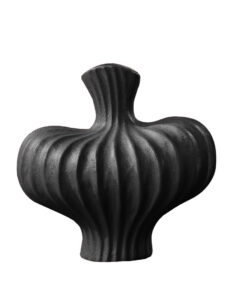 1-SOGA 25X24cm Ornament Small Matte Black Vases Countertop Decoration Accessories Porch Crafts Home Decor