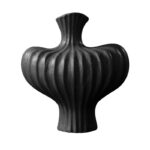 1-SOGA 28X30cm Large Ornament Black Vases Countertop Decoration Accessories Porch Crafts Home Decor