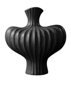 1-SOGA 28X30cm Large Ornament Black Vases Countertop Decoration Accessories Porch Crafts Home Decor