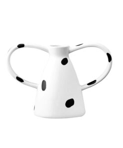 1-SOGA 23.5x11cm Ornament Vase with Polka Dot Handicraft Decorations in Living Room Home Decor