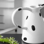 6-SOGA 23.5x11cm Ornament Vase with Polka Dot Handicraft Decorations in Living Room Home Decor