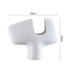 5-SOGA 44X35cm Ornament Modern Curved Decorative Vase Sculptural Accent for Unique Arrangements Home Decor