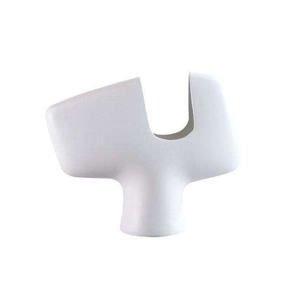 1-SOGA 44X35cm Ornament Modern Curved Decorative Vase Sculptural Accent for Unique Arrangements Home Decor