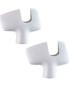 1-SOGA 2X 44X35cm Ornament Modern Curved Decorative Vase Sculptural Accent for Unique Arrangements Home Decor