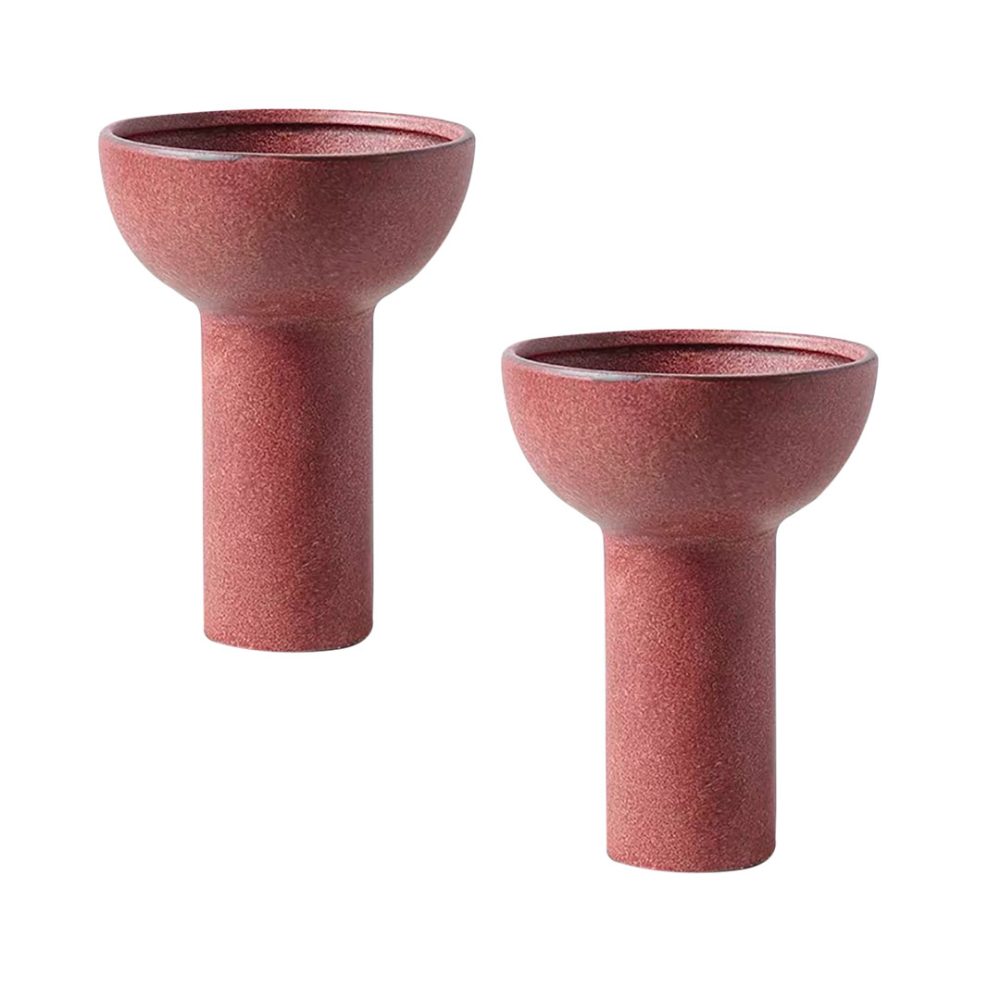 1-SOGA 2X 15x19.5cm Ornament Minimalist Nordic Versatile Ceramic Vase Modern Luxury Decorative for Home Decor