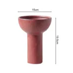 5-SOGA 2X 15x19.5cm Ornament Minimalist Nordic Versatile Ceramic Vase Modern Luxury Decorative for Home Decor