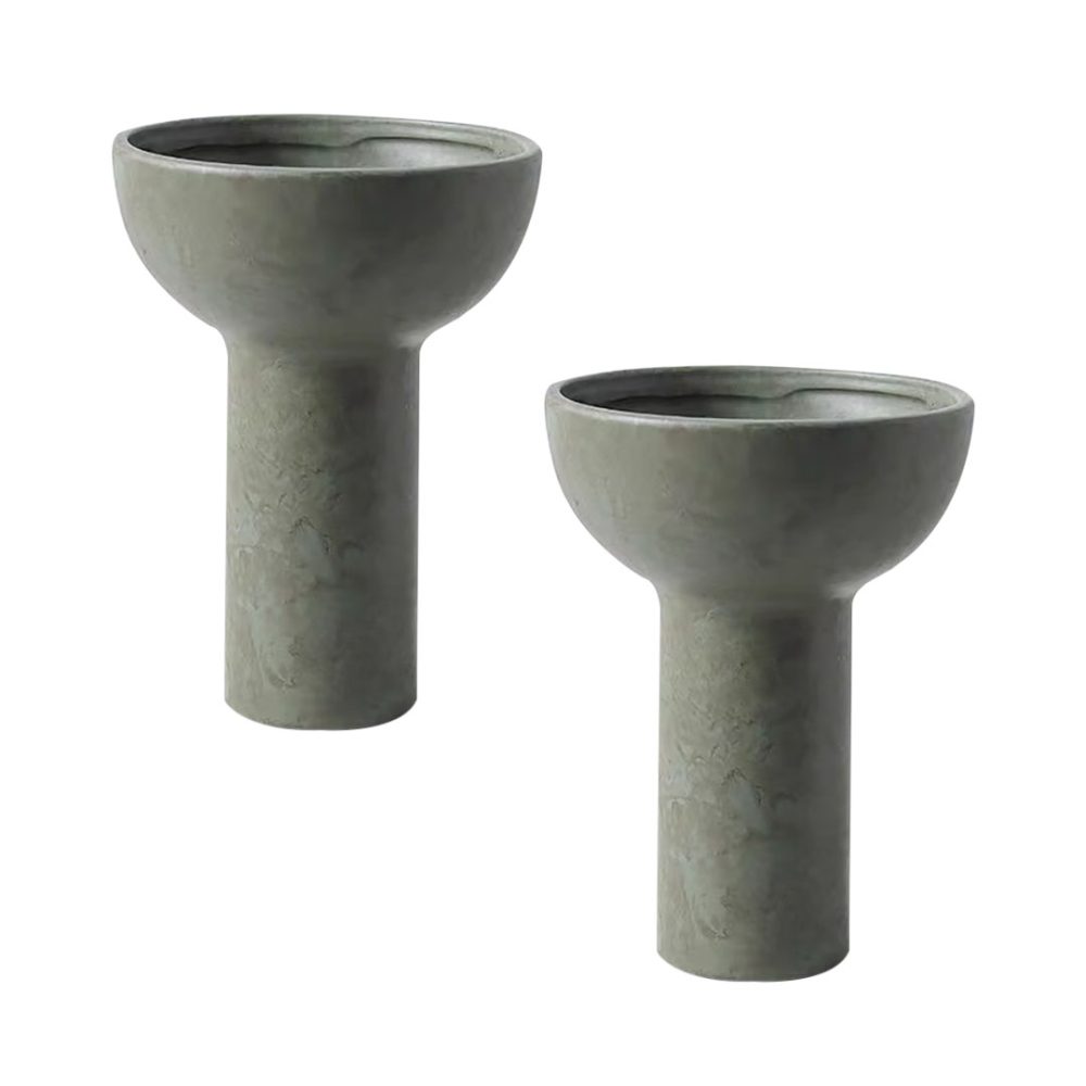 1-SOGA 2X 15x19.5cm Ornament Minimalist Nordic Versatile Ceramic Vase Modern Luxury Decorative for Home Decor