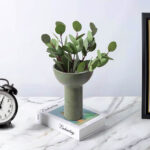 3-SOGA 2X 15x19.5cm Ornament Minimalist Nordic Versatile Ceramic Vase Modern Luxury Decorative for Home Decor