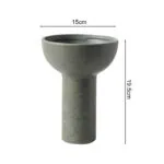 5-SOGA 2X 15x19.5cm Ornament Minimalist Nordic Versatile Ceramic Vase Modern Luxury Decorative for Home Decor