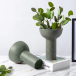 6-SOGA 2X 15x19.5cm Ornament Minimalist Nordic Versatile Ceramic Vase Modern Luxury Decorative for Home Decor