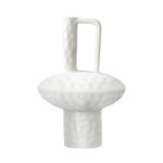 1-SOGA 20x30cm Ornament Contemporary White Ceramic Vase Decorative for Minimalist and Elegant Home Decor