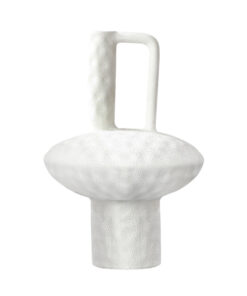 1-SOGA 20x30cm Ornament Contemporary White Ceramic Vase Decorative for Minimalist and Elegant Home Decor