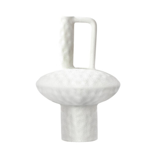 1-SOGA 20x30cm Ornament Contemporary White Ceramic Vase Decorative for Minimalist and Elegant Home Decor