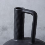 6-SOGA 20x30cm Ornament Contemporary Black Ceramic Vase Decorative for Minimalist and Elegant Home Decor