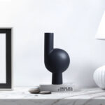 4-SOGA 19x37cm Large Ornament a modern abstract vase decorative object unique shape with narrow neck for Home Decor