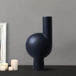 6-SOGA 19x37cm Large Ornament a modern abstract vase decorative object unique shape with narrow neck for Home Decor