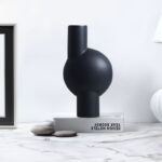 4-SOGA 17x632cm Medium Ornament a modern abstract vase decorative object unique shape with narrow neck for Home Decor