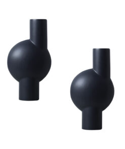 1-SOGA 2X 17x32cm Medium Ornament a Modern Abstract Vase Decorative Object Unique Shape with Narrow Neck for Home Decor