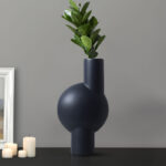 6-SOGA 2X 17x32cm Medium Ornament a Modern Abstract Vase Decorative Object Unique Shape with Narrow Neck for Home Decor