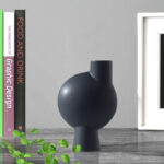 2-SOGA 17.8x26.7cm Small Ornament a Modern Abstract Vase Decorative Object Unique Shape with Narrow Neck for Home Decor