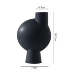 5-SOGA 17.8x26.7cm Small Ornament a Modern Abstract Vase Decorative Object Unique Shape with Narrow Neck for Home Decor