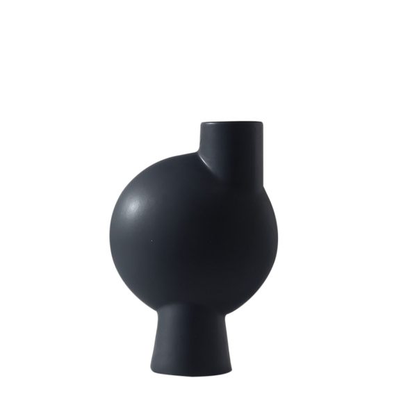 1-SOGA 17.8x26.7cm Small Ornament a Modern Abstract Vase Decorative Object Unique Shape with Narrow Neck for Home Decor