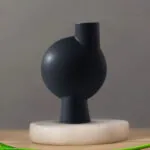3-SOGA 2X 17.8x26.7cm Small Ornament a Modern Abstract Vase Decorative Object Unique Shape with Narrow Neck for Home Decor