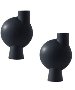 1-SOGA 2X 17.8x26.7cm Small Ornament a Modern Abstract Vase Decorative Object Unique Shape with Narrow Neck for Home Decor