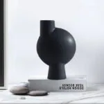 4-SOGA 2X 17.8x26.7cm Small Ornament a Modern Abstract Vase Decorative Object Unique Shape with Narrow Neck for Home Decor