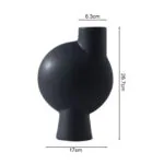 5-SOGA 2X 17.8x26.7cm Small Ornament a Modern Abstract Vase Decorative Object Unique Shape with Narrow Neck for Home Decor