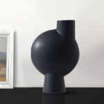 6-SOGA 2X 17.8x26.7cm Small Ornament a Modern Abstract Vase Decorative Object Unique Shape with Narrow Neck for Home Decor