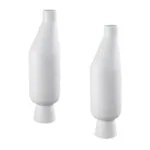 1-SOGA 2X 14x52cm Ornament Modern Minimalist Vase Decorative with Narrow tops and Wider rounded Body for Home Decor